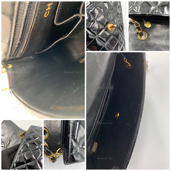 Authentic CHANEL Classic Mini Square Black Shoulder Bag Crossbody - GHW - Picture 14 of 17